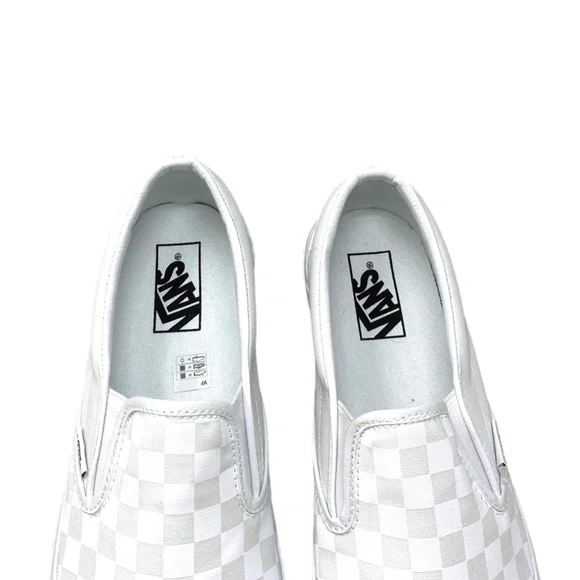 VANS Classic Slip-On Checkerboard True Women White Canvas Shoes Size VN000EYEX1L - Picture 4 of 11